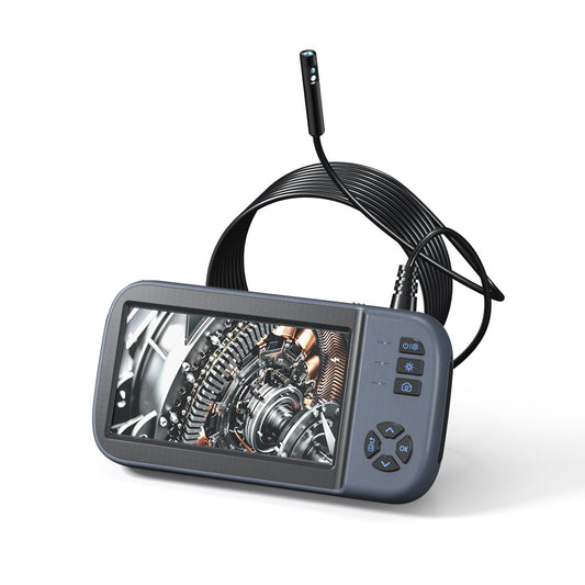 Inskam 451-2 1m Hard Flexible Tube Dual Lens HD 1080P 4.5 inch IPS Screen Endoscope IP67 Waterproof 6 LED Inspection Camera