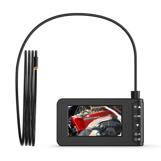 Inskam Inskam-129 1m Hard Tube 4.3 inch Screen 1080P Industrial Endoscope 8-LED 8mm Waterproof Lens Inspection Camera