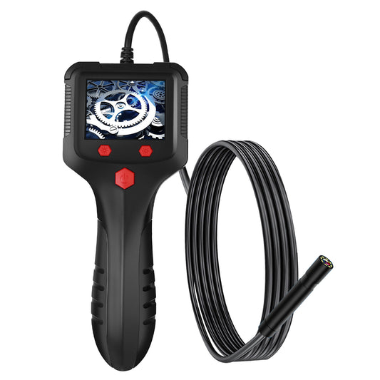 P100 15m Hard Wire 2.4 inch Screen Rechargeable 1080P 8mm Lens Industrial Endoscope 6-LED Inspection Camera Borescope - Front Lens
