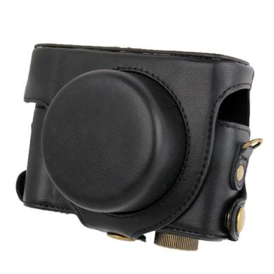Leather Camera Case Bag for Panasonic LX7 (Black)