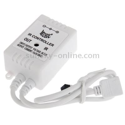 DC 12V Sound Sensor Music IR LED Controller 24 key Remote for RGB Light Strip