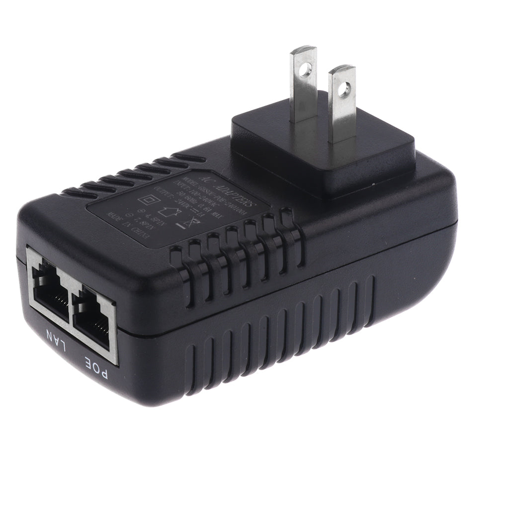 24V 1A PoE Injector Power Over Ethernet Adapter for 802.3 af IP Camera US