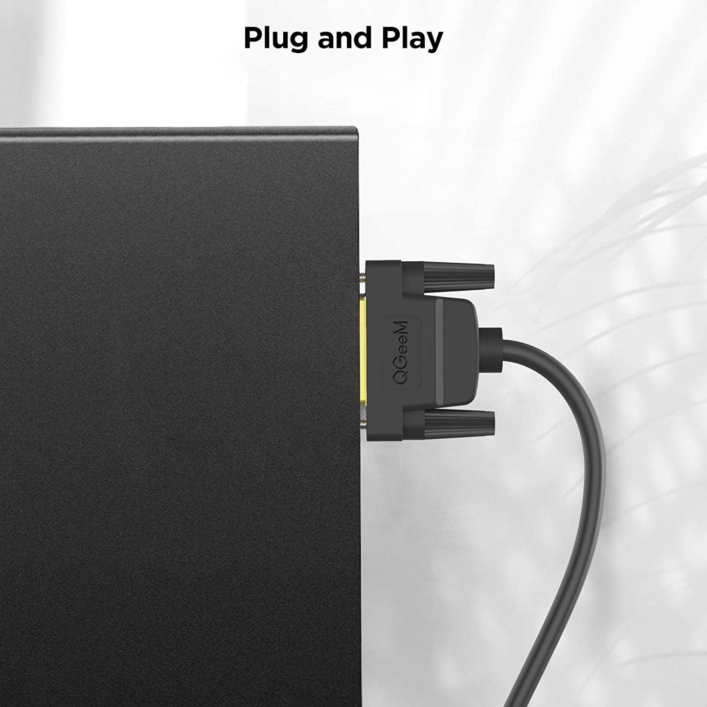 Uniqkart QG-HD15 1.8m DVI Male to DVI Male Cable Adapter Dual-Link Cord Converter Support 2560x1600/60Hz Compatible with DVI-D (24+1)