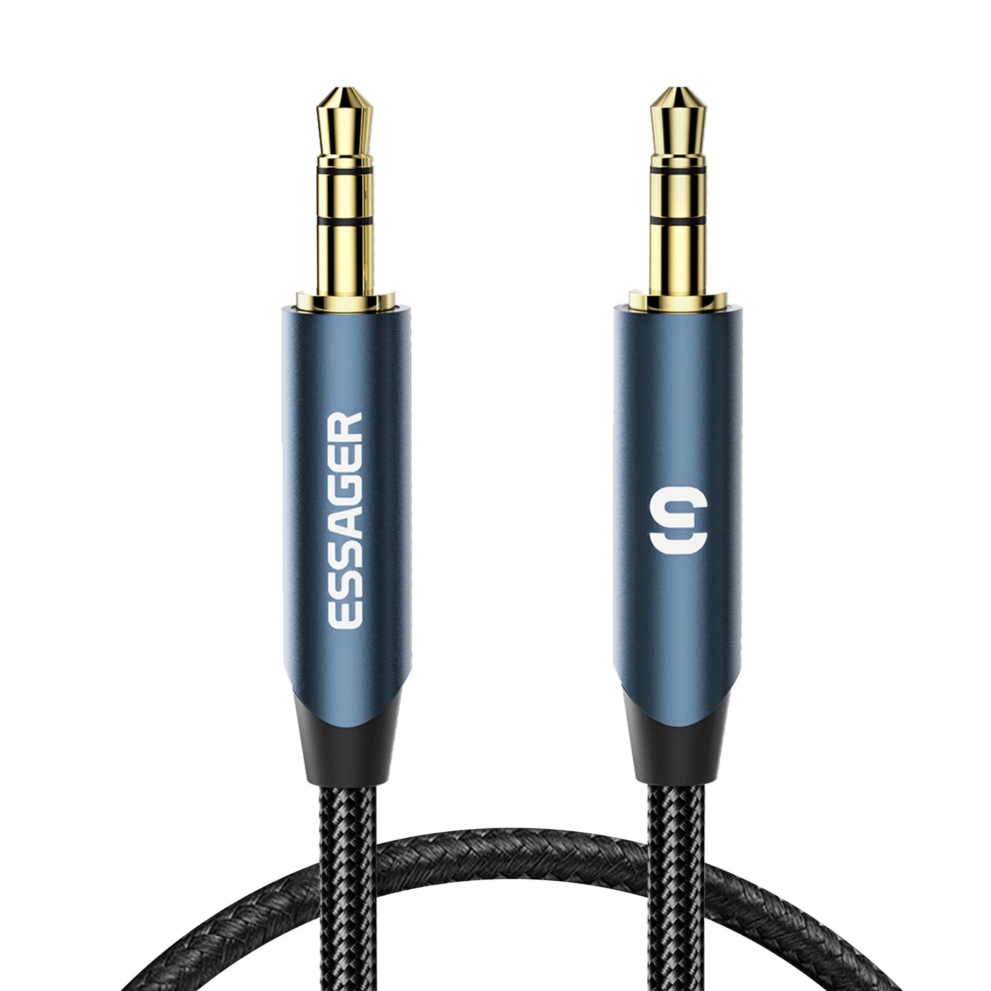 Essager 1m Aux Wire 3.5mm Jack Aux Cable 3.5mm Male to Male Audio Cable Speaker Line for MP3 Headphone Car - Blue