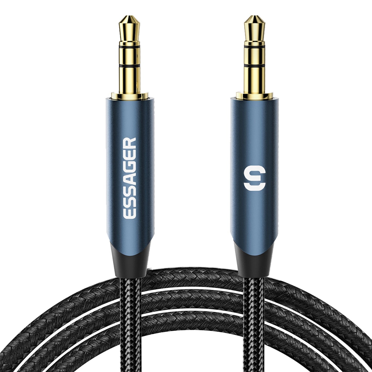 Essager 3m Tangle Free Braided Audio Cable 3.5mm Jack Male to Male Extension AUX Cable - Blue