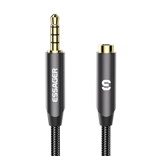 Essager 0.5m 3.5mm 4-Pole Male to Female Braided Wire Audio Extension Cord AUX Cable