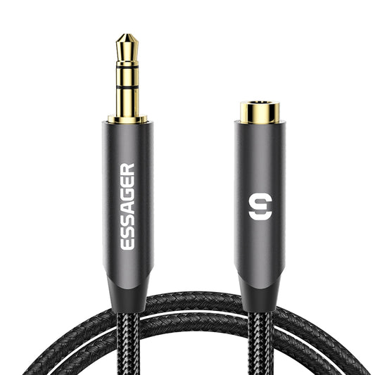 Essager 2m 3.5mm 3-Pole Male to Female AUX Cable Tangle Free Audio Extension Cord
