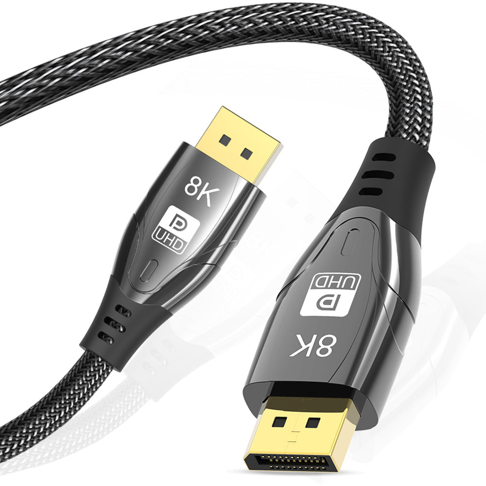 1m DP to DP 1.4 8K Ultra HD Cable 144 / 165hz Monitor TV HD Audio Video Cable