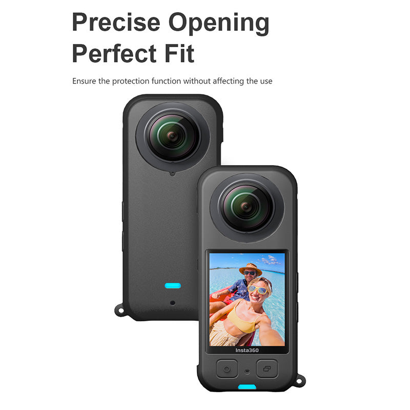 Uniqkart for Insta360 X3 Protective Cover, Panoramic Camera Scratch Resistant Soft Silicone Case - Green