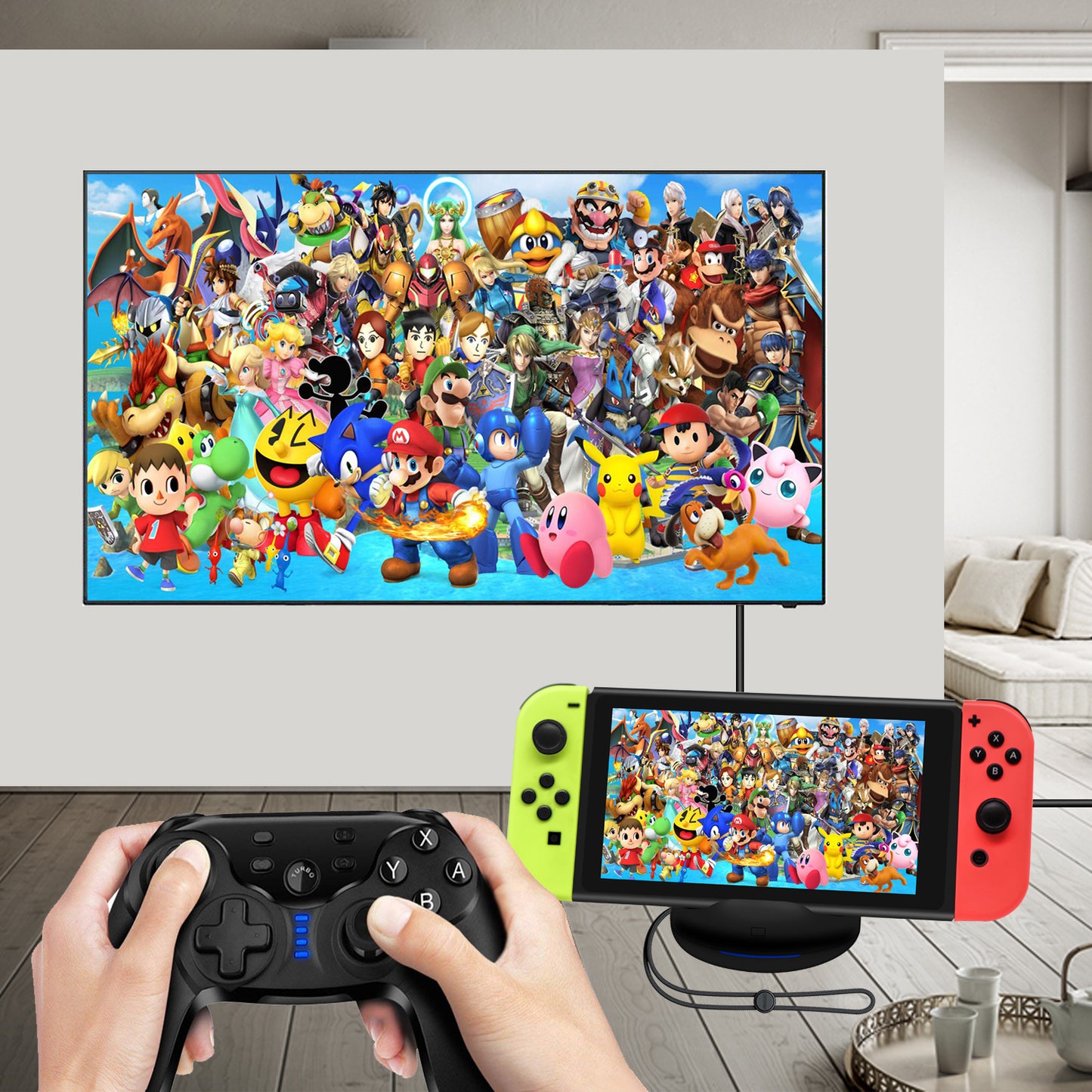 JYS Mini TV Dock Switch TV Charging Station with PCB Board for Nintendo Switch