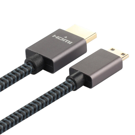 Uniqkart 2m Mini HDMI to HDMI Cable 4K 60HZ High Speed Data Transfer Cord for Digital Camera PC Projector Monitor - Grey