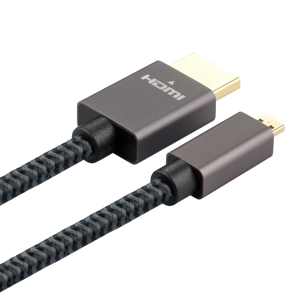 ULT-UNITE 1.2m Micro HDMI to HDMI 2.0 High-Definition Cable 4K/60Hz Video Audio Conversion Cable Cord - Grey/Black