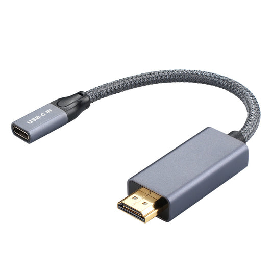 USB 3.1 Type-C Female to HDMI Male Adapter Cable HD 4K/60Hz Converter 0.2m
