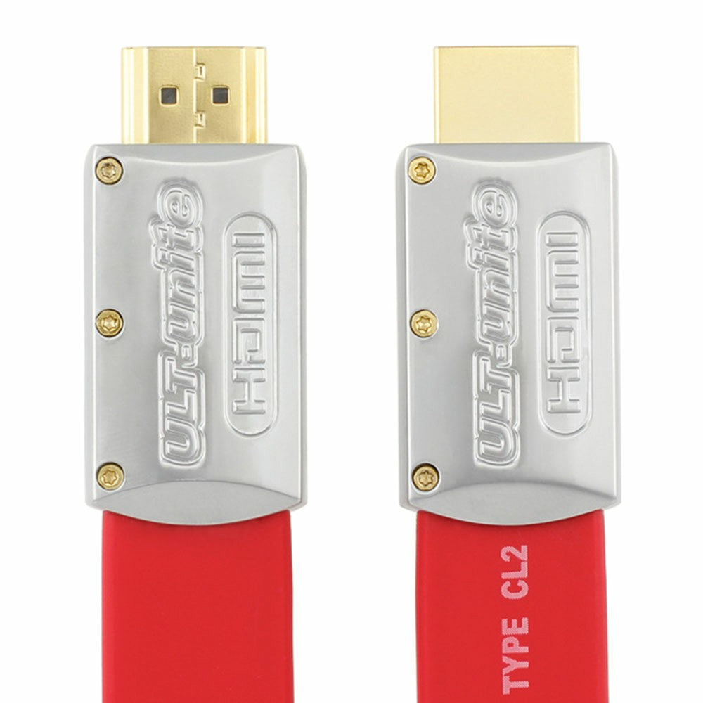 Uniqkart 10m HDMI 2.0 Gold Plated Connector Flat Cable 18Gbps 4K 60Hz for PC TV Projector Monitor