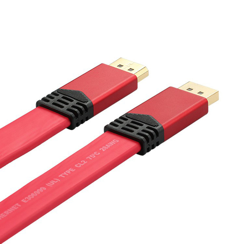 2m 4K/60Hz 2K/144Hz Computer Display DP 1.2 Displayport Male to Male Flat Cable