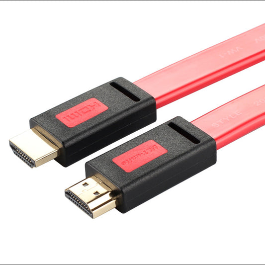 Uniqkart 5m HDMI 1.4 Flat Cable 10.2Gbps 4K 30Hz Cord for HDTV UHD TV DVD Player Game Console - Red