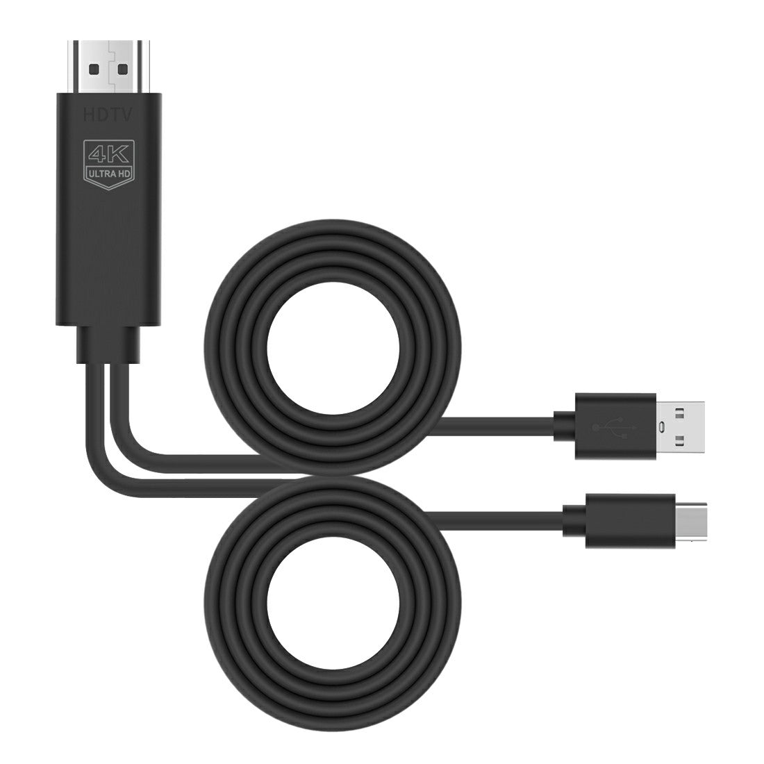 UC505 USB 3.1 Type-C to HDMI 4K HD Video Conversion Cable with USB Power Cable