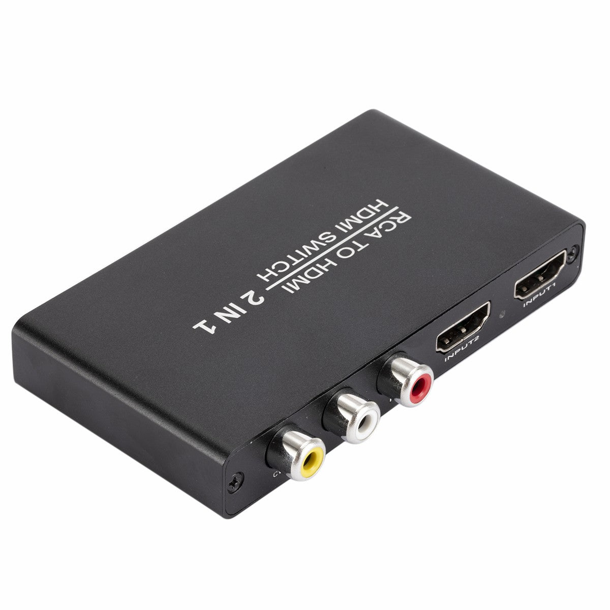 RCA to HDMI Converter 1 RCA + 2 HDMI Switcher Adapter Support 4K/30hz Video