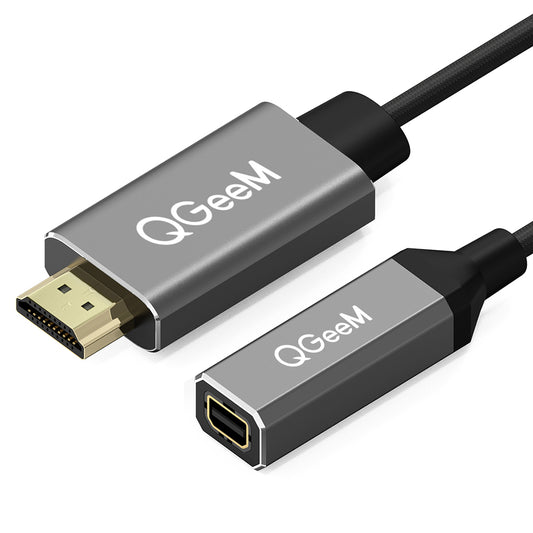 Uniqkart HD02 0.1m  Computer Adapter Cable Mini DisplayPort to 4K 1080P Resolution Video Cord for Laptop Computer Projector