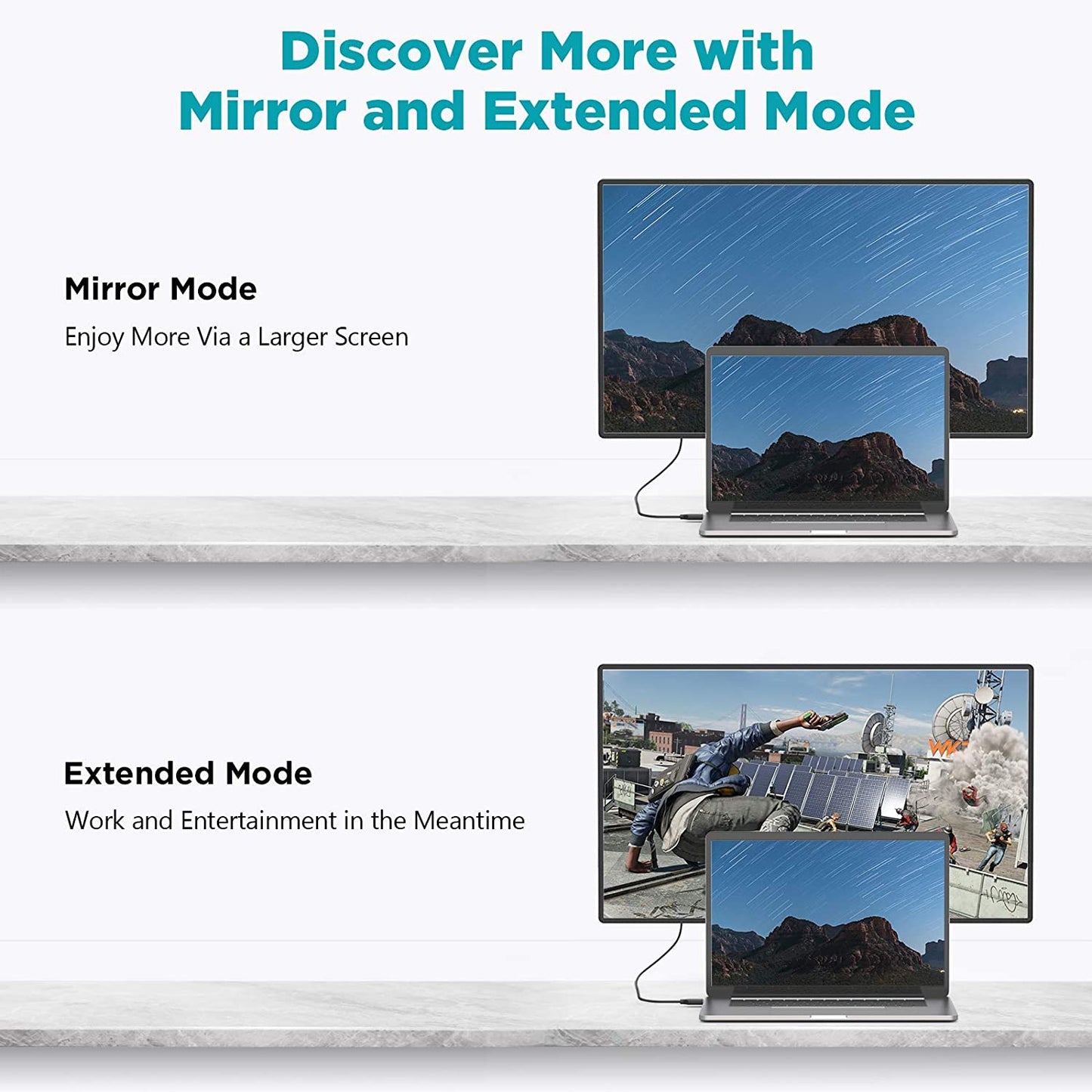 QGEEM QG-AV16-5 4.6m 18Gbps Ethernet High Speed Resolution HD Video 2.0 to Mini Resolution HD Video Connection Cable Resolution HD Video Cord 30AWG Supports 4K 60Hz for UHD TV/Blu-ray Video/PC