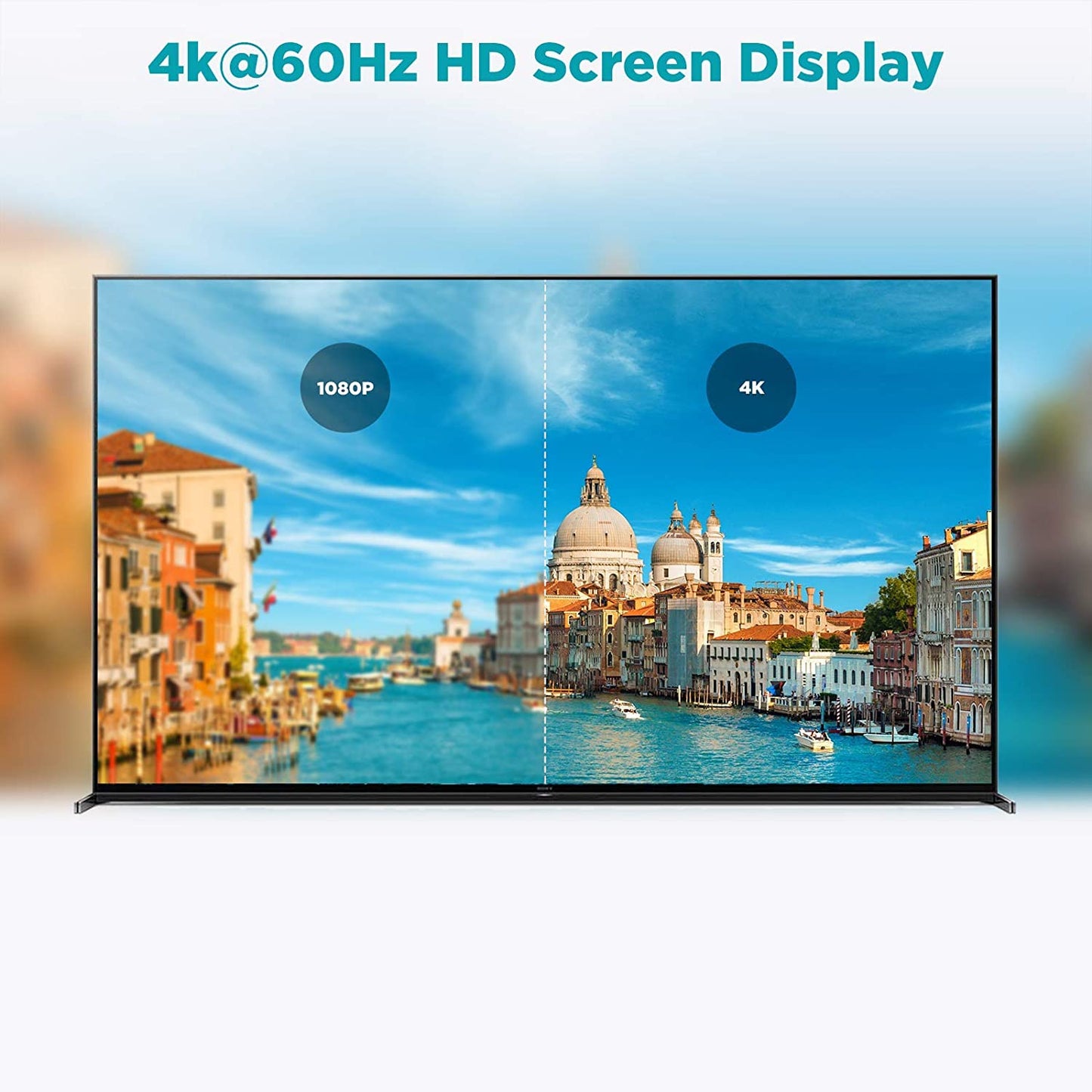 QGEEM QG-AV16-5 4.6m 18Gbps Ethernet High Speed Resolution HD Video 2.0 to Mini Resolution HD Video Connection Cable Resolution HD Video Cord 30AWG Supports 4K 60Hz for UHD TV/Blu-ray Video/PC