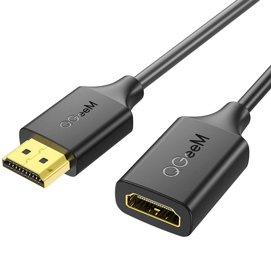 QGEEM QG-HD19-1 1m Resolution HD Video Extension Cable 4K Resolution HD Video Extender Male to Female Cord Compatible for PS4 Roku Fire TV Stick Blu-ray Video