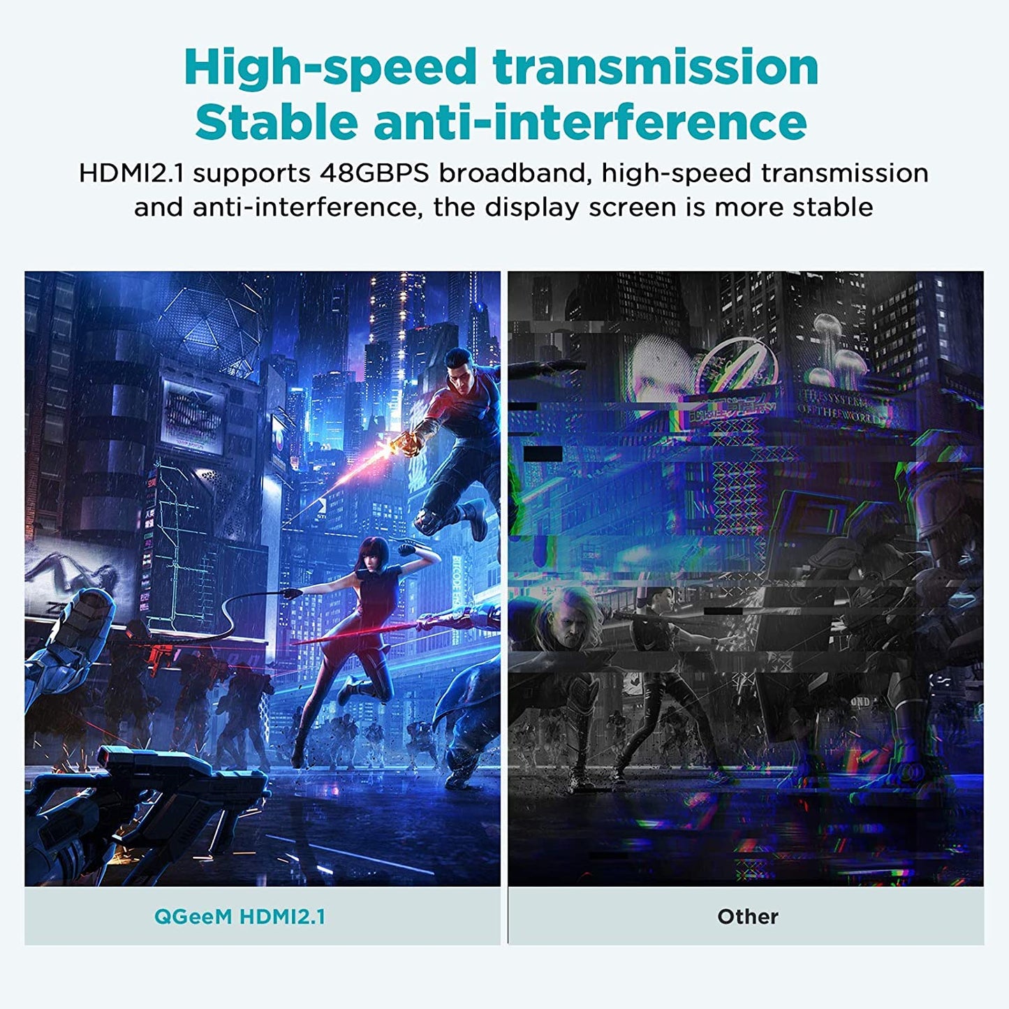 Uniqkart QG-AV17-1 1m Mini Resolution HD Video to Resolution HD Video Cable High Speed Transfer HD 8K 60Hz Projector Resolution HD Video 2.1 Cord