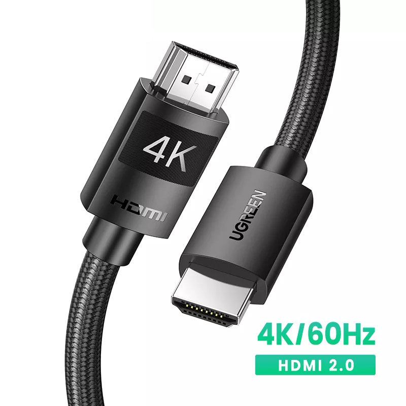 Uniqkart 40102 3m 4K/60Hz HDMI 2.0 Cable HDMI Male to HDMI Male Nylon Braided Cord for RTX 3080 PS4 Xbox HDMI Splitter HDMI Ethernet Cable
