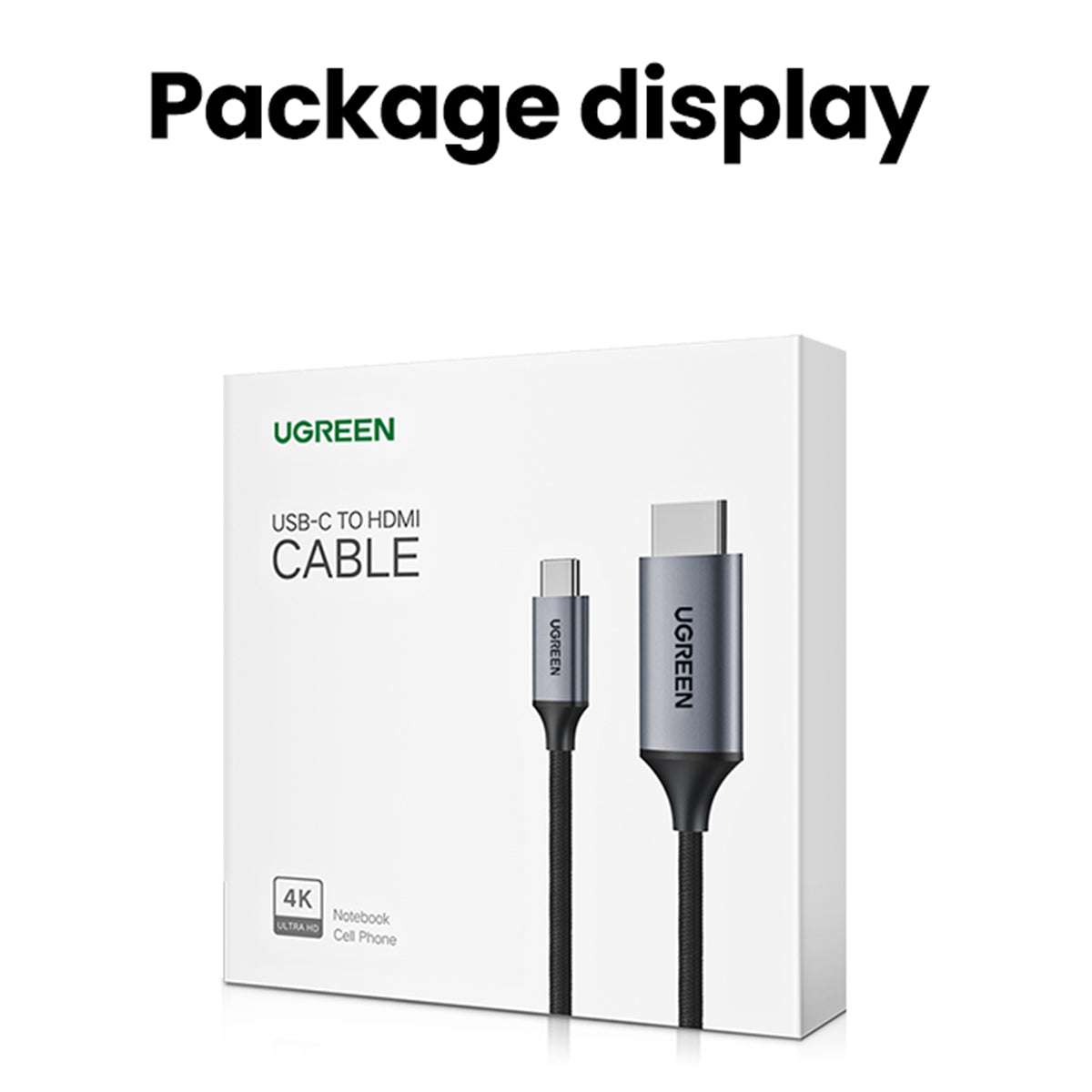 UGREEN 1.5m 4K/60Hz USB C to HDMI Cable for MacBook iPad Pro Thunderbolt 3 HDMI Adapter Cord