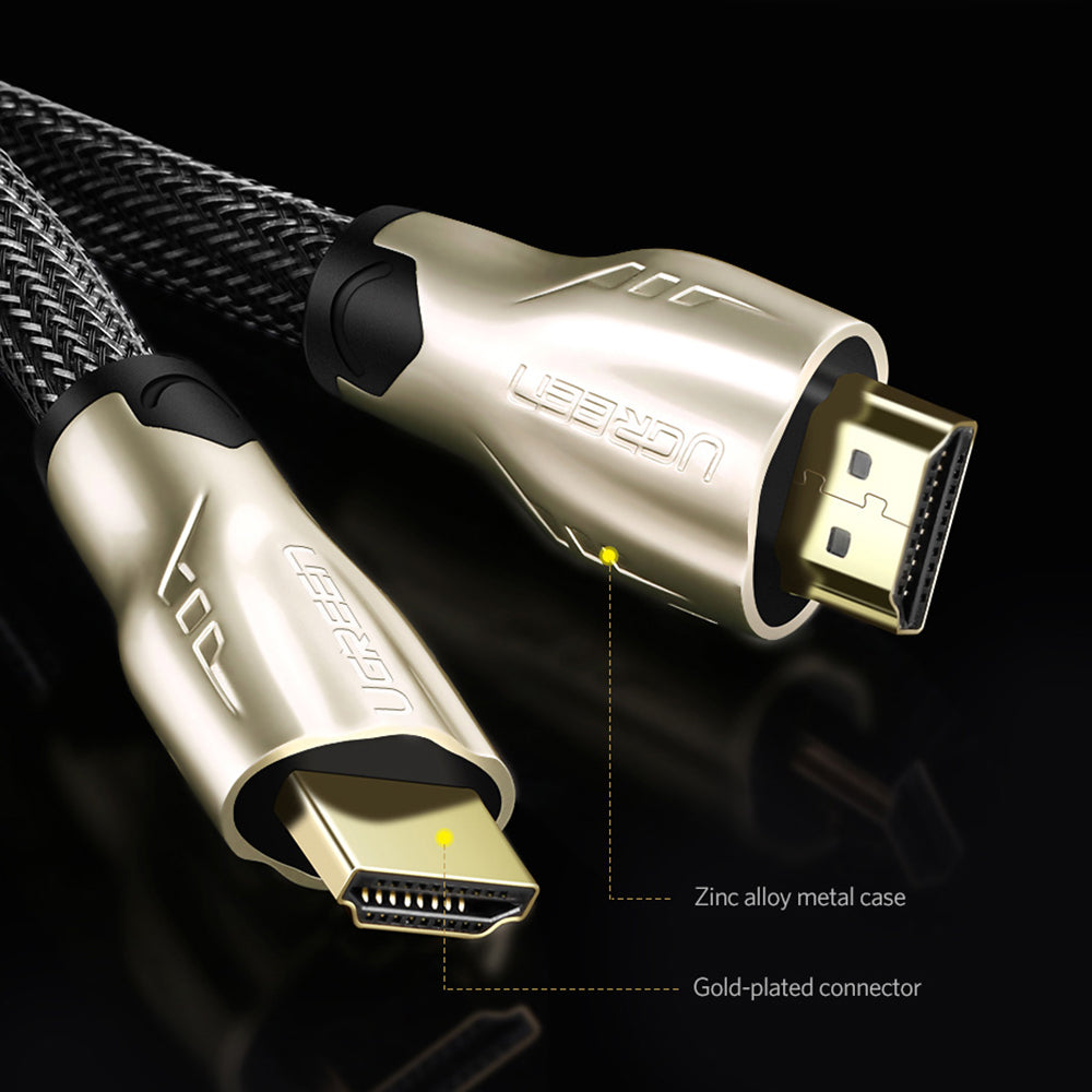 Uniqkart 1m HDMI to HDMI Cable 4K/60Hz Nylon Braided Cord for Apple TV Xbox One PS5
