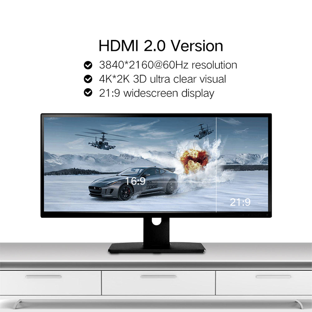 Uniqkart 2m Ultra Fast 18Gbps 4K/60HZ HDMI 2.0 Male to Male Cable for Apple TV Xbox 360 PS5 PS4