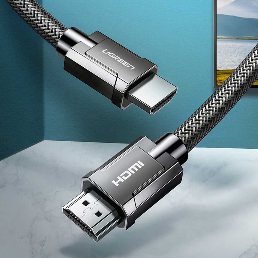 Uniqkart 1.5m HDMI 2.0 Male to Male Cable 4K 60HZ 18Gbps Nylon Braided Cord for MacBook/PS5/PS4/PS3/Xbox One/360