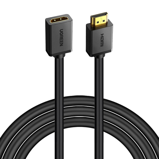 Uniqkart 80646 3m HD 4K HDMI Male to Female Extension Cable TV Monitor Projector Video Transmission Cord for PS5/Blu-ray Player/Laptop