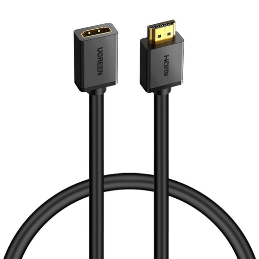 Uniqkart 10141 1m 4K HDMI Male to Female Extension Cable HD Video Cord for Xbox One/PS5/Blu-ray Player/Laptop