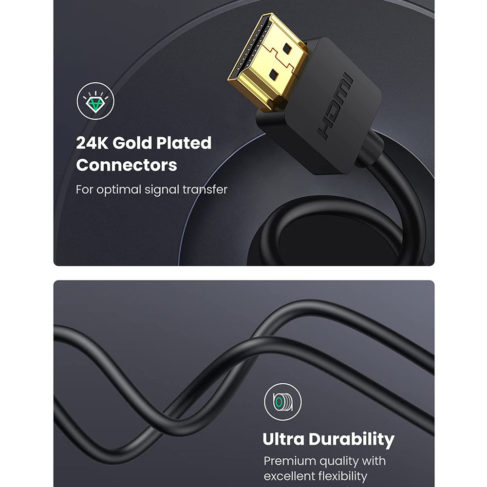 Uniqkart 1m Micro HDMI to HDMI Cable for GoPro Hero 7 Black Hero 5 4 6 Raspberry Pi 4 Male to Male Adapter Cord