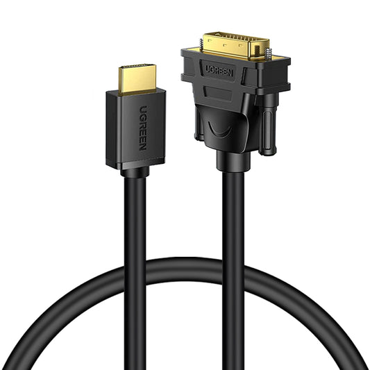Uniqkart 1m HDMI to DVI Male to Male Adapter Cable for Raspberry Pi Roku Xbox One PS4 PS3 1080P Two Way DVI to HDMI Splitter DVI-D 24+1 Cord