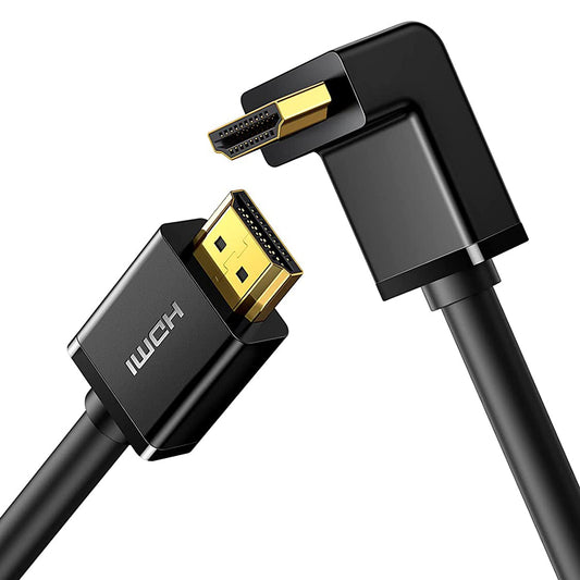 Uniqkart 1.5m Right Angle 90 Degree Elbow Adapter 4K 60Hz HDMI Cable for PS3/4/5/Xbox One/360 HDTV