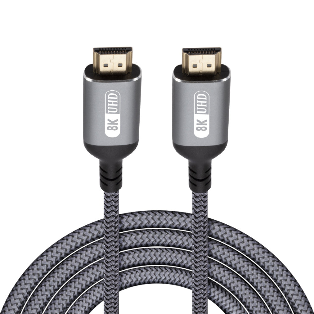 Uniqkart 5m HDMI Cable Nylon Braided Design 8K HDMI Male to Male Line HD Video Output Transmission Wire for PS5 TV Projectors