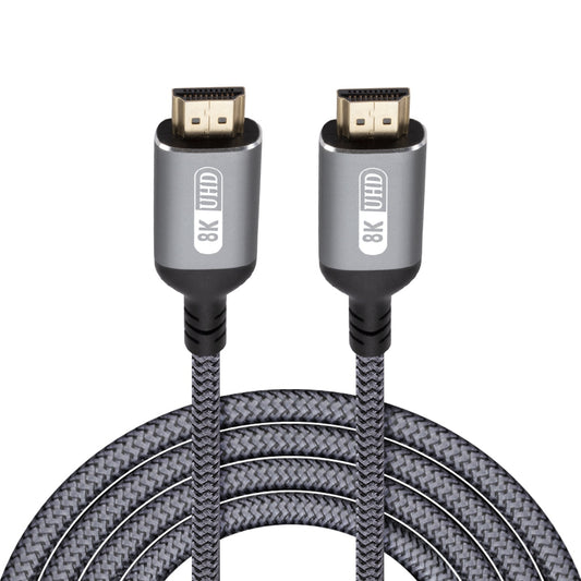 Uniqkart 5m HDMI Cable Nylon Braided Design 8K HDMI Male to Male Line HD Video Output Transmission Wire for PS5 TV Projectors