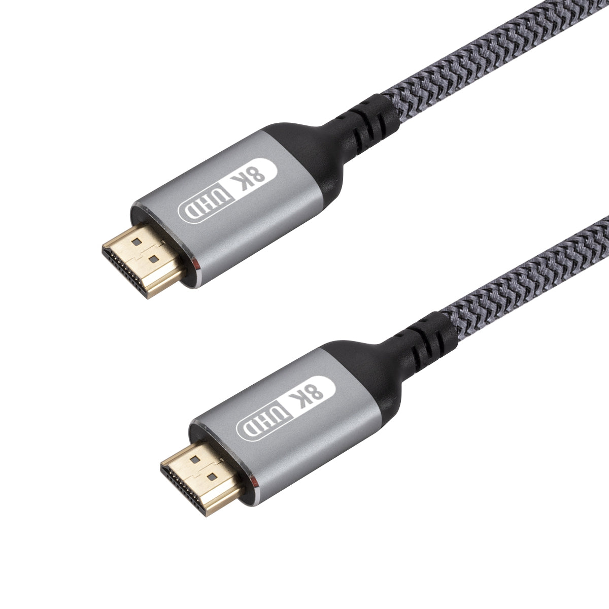 Uniqkart 5m HDMI Cable Nylon Braided Design 8K HDMI Male to Male Line HD Video Output Transmission Wire for PS5 TV Projectors