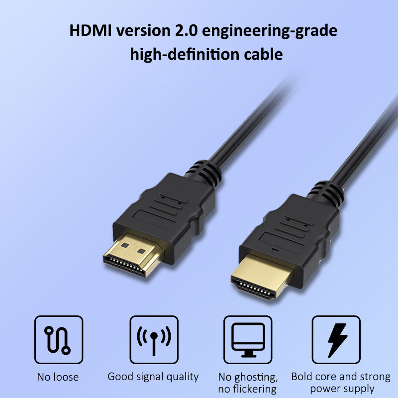 HX100 1.5m 4K HDMI 2.0 Gold-plated Plug CCS HDMI Male to Male Cable UHD Video Cord for Projector Computer TV