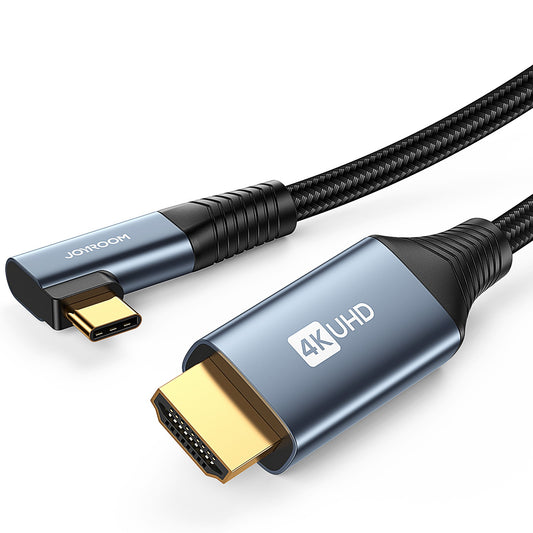 SY-20C1 2m Type C to HDMI Converter 90 Degree Elbow 4K 60Hz Cable