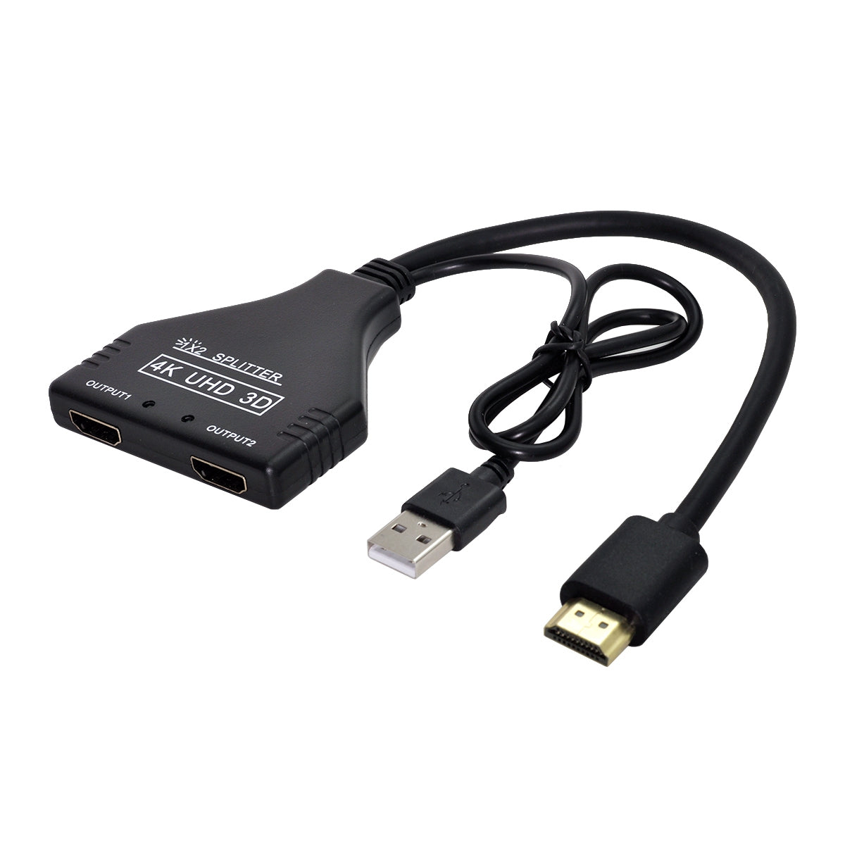 HD-067 HDMI 1.3 to Dual HDMI Female Splitter Switch Extension Adapter Cable with USB Power Cable for HDTV Laptop