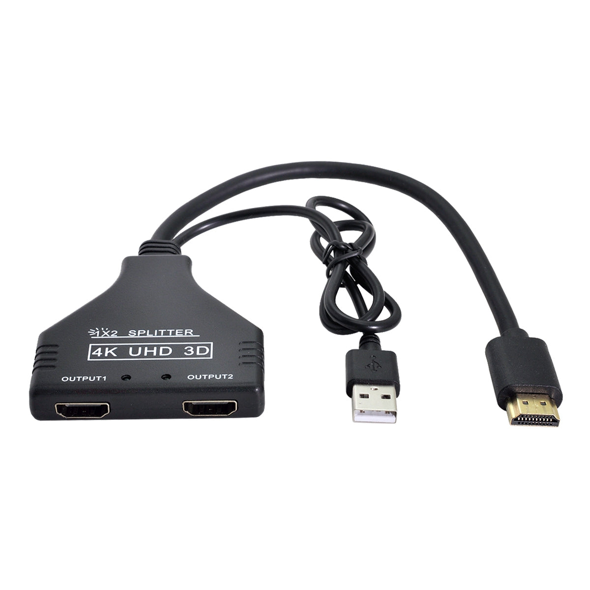 HD-067 HDMI 1.3 to Dual HDMI Female Splitter Switch Extension Adapter Cable with USB Power Cable for HDTV Laptop