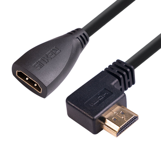 90-Degree Elbow HDMI Cable Male to Female Cord TV Laptop 4K 1080P Video Output Extension Line for DVD Projector TV Laptop