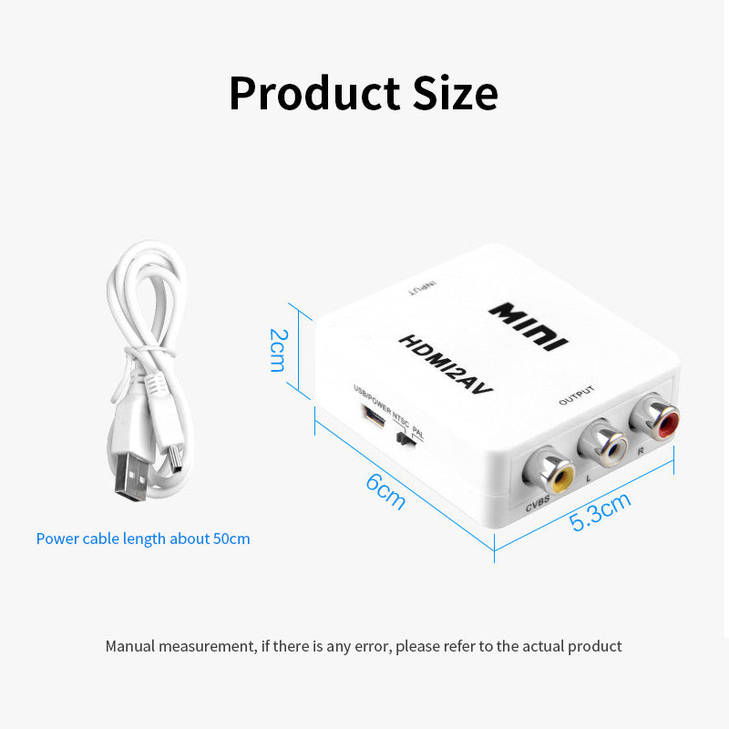 JSM HDMI to AV / CVBS 1080P Adapter Plug and Play Converter for PS4 / DVD Player