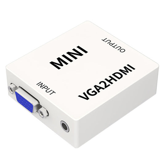 JSM VGA to HDMI 1080P Converter with 3.5mm Audio Jack Converter for Desktop PC / Laptop
