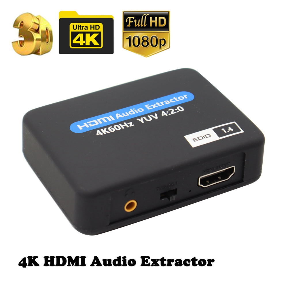 OZV8C HDMI Audio Extractor 4K 1080P HDMI Audio Converter Adapter to HDMI 1.4+5.1 SPDIF+3.5mm Audio Port+Power Interface