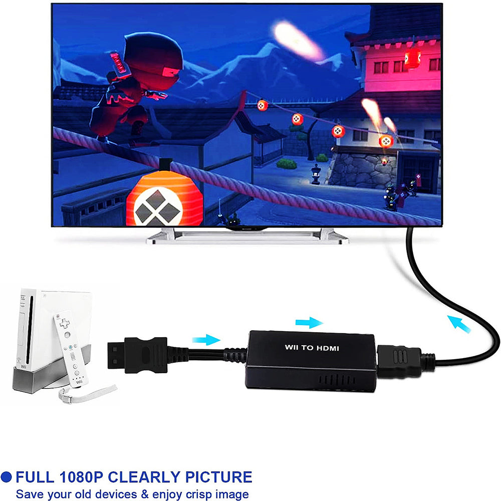 Wii to HDMI Converter Adapter 1080P 720P Wii HDMI Adapter Output Video Audio Converter Support All Wii Display