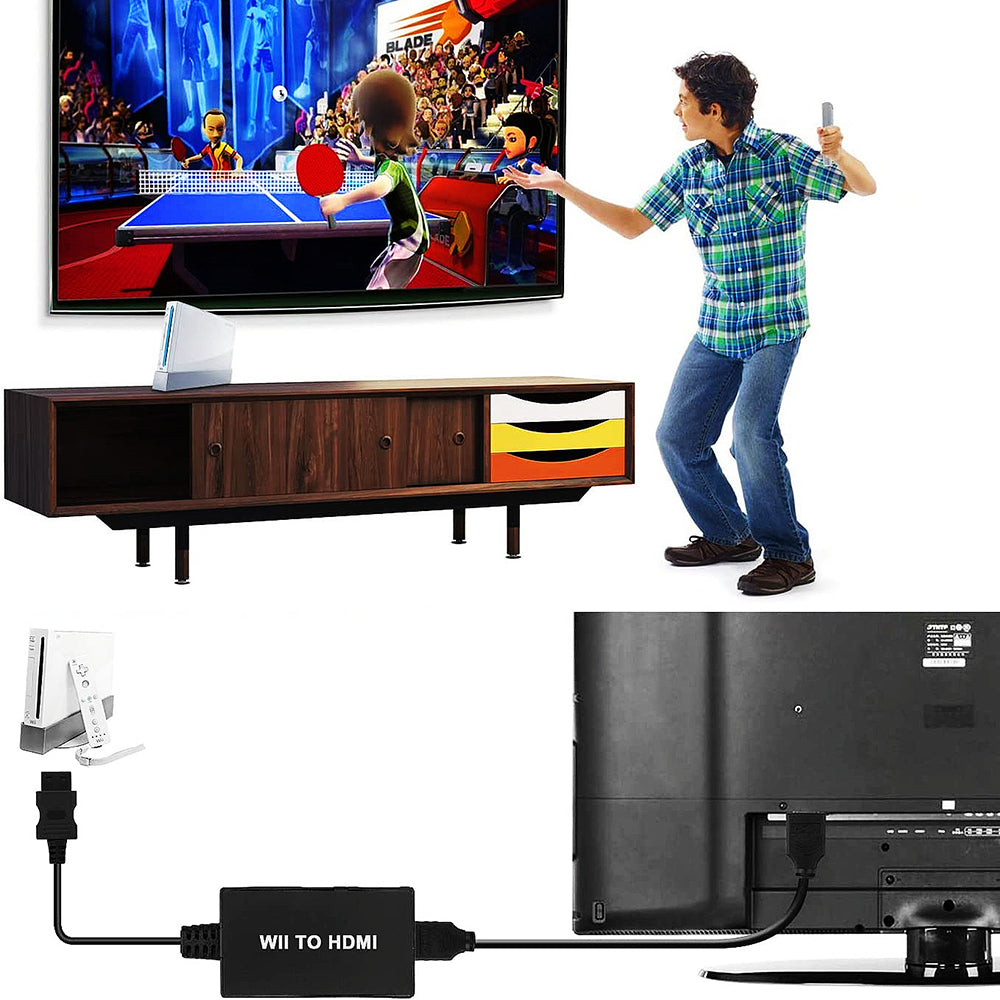 Wii to HDMI Converter Adapter 1080P 720P Wii HDMI Adapter Output Video Audio Converter Support All Wii Display